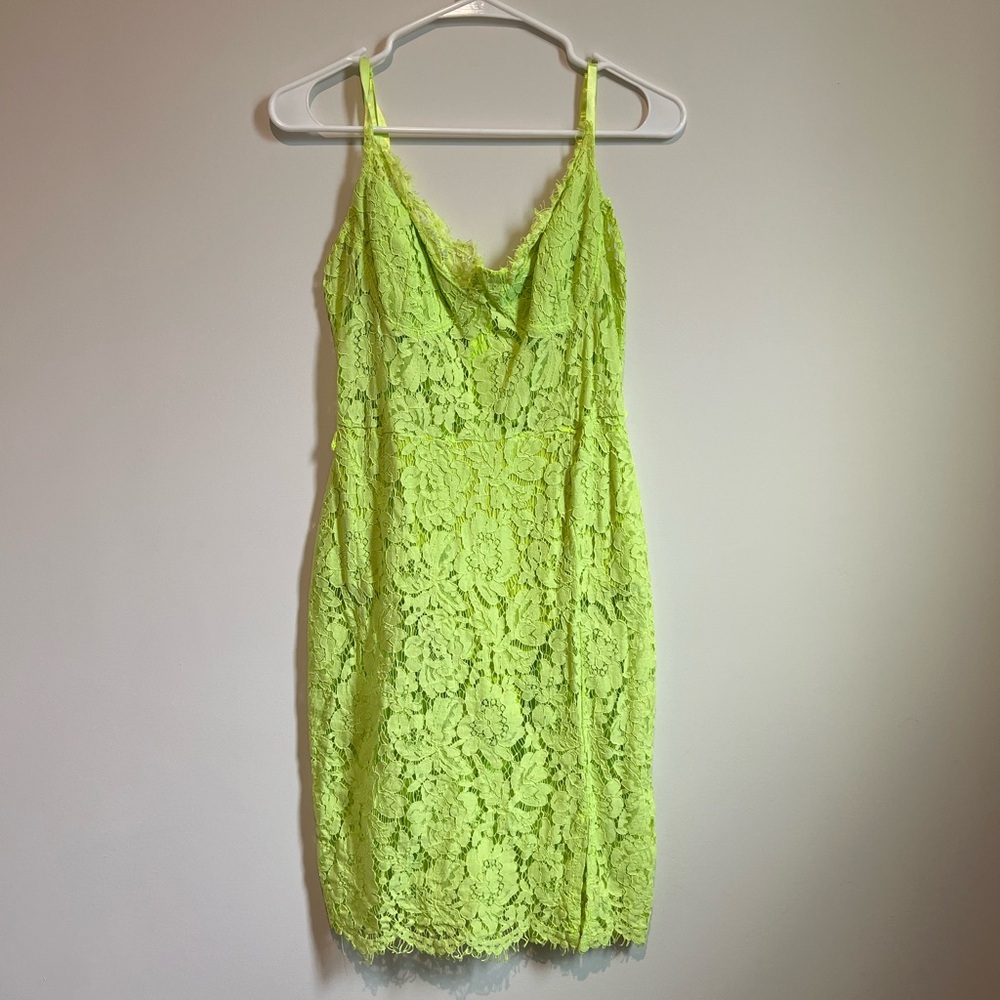 Fashion Nova Green Slip Mini Dress Spaghetti Strap